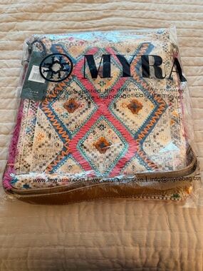 Myra Bag Pink Teal Orange Embroidered Crossbody Bag